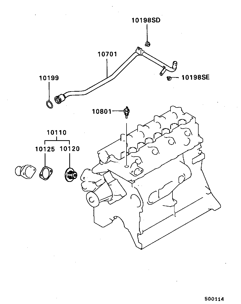 Mitsubishi MD997222 - Termostaatti, jäähdytysneste inparts.fi