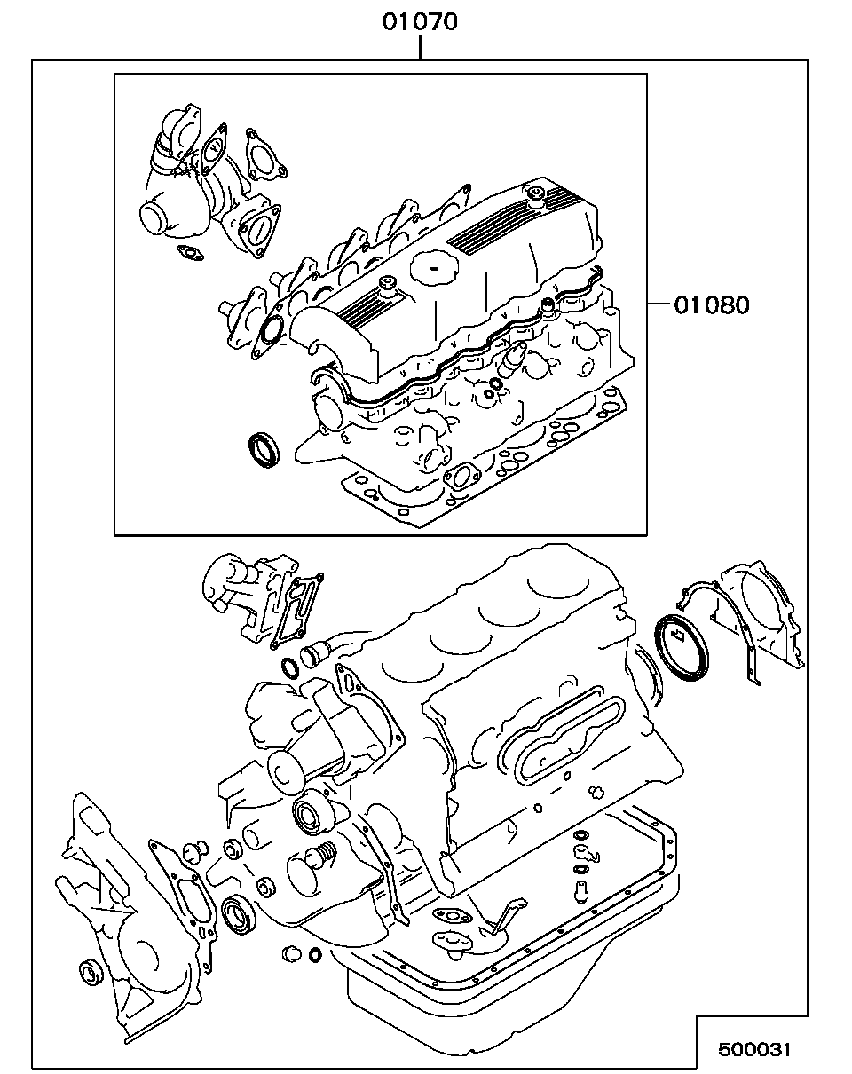 Mitsubishi MD-997248 - Tiivistesarja, sylinterikansi inparts.fi