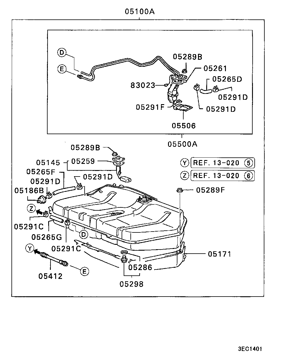 Mitsubishi MB67 8038 - Polttoainepumppu inparts.fi