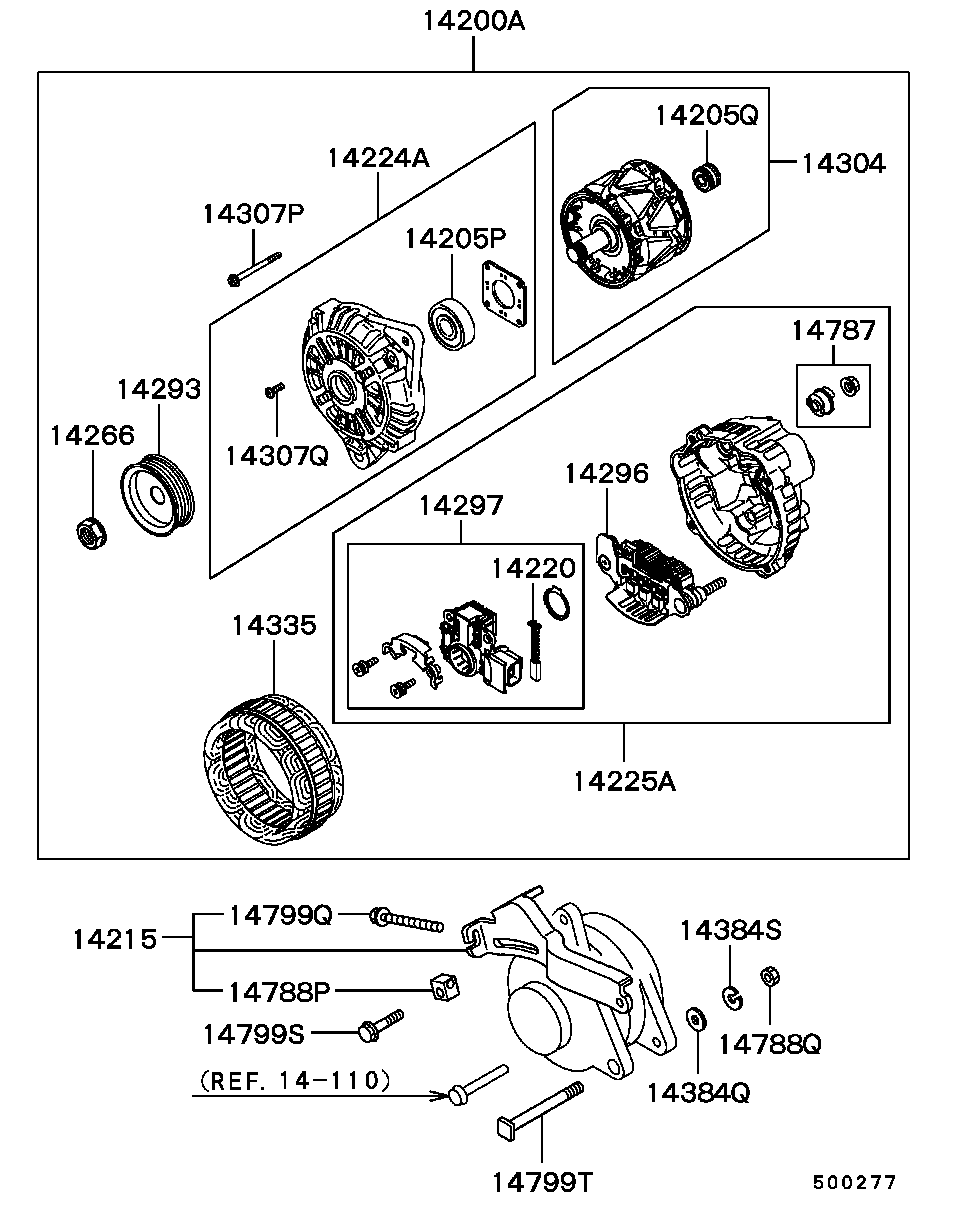 Mitsubishi MD358421 - Laturi inparts.fi