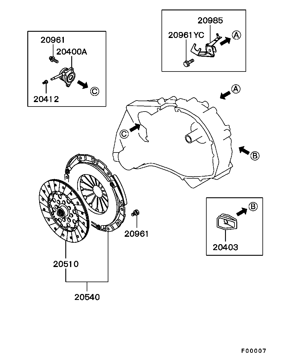 Mitsubishi MW6900012 - Irroitusmekanismi, kytkin inparts.fi