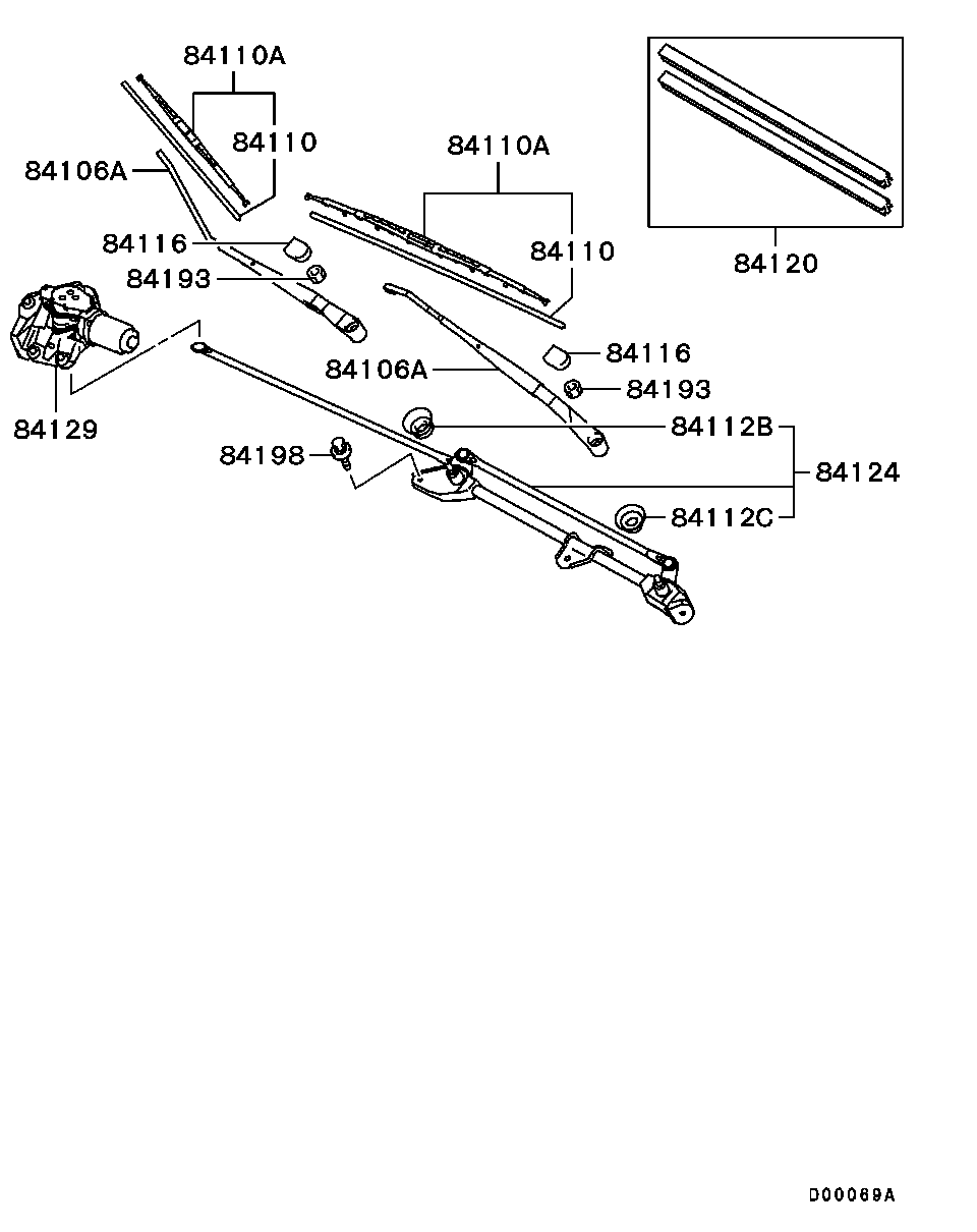 Mitsubishi MN181423 - Pyyhkijänsulka inparts.fi