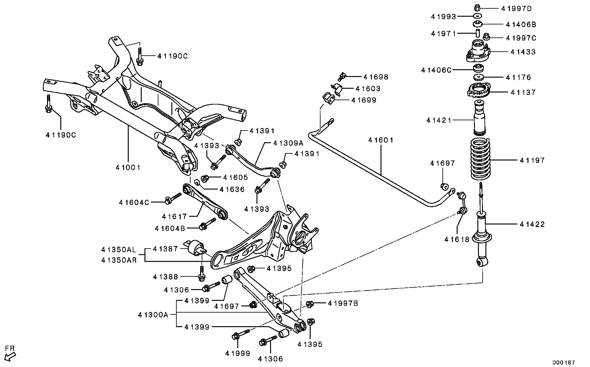 Mitsubishi 4162A239 - Iskunvaimennin inparts.fi