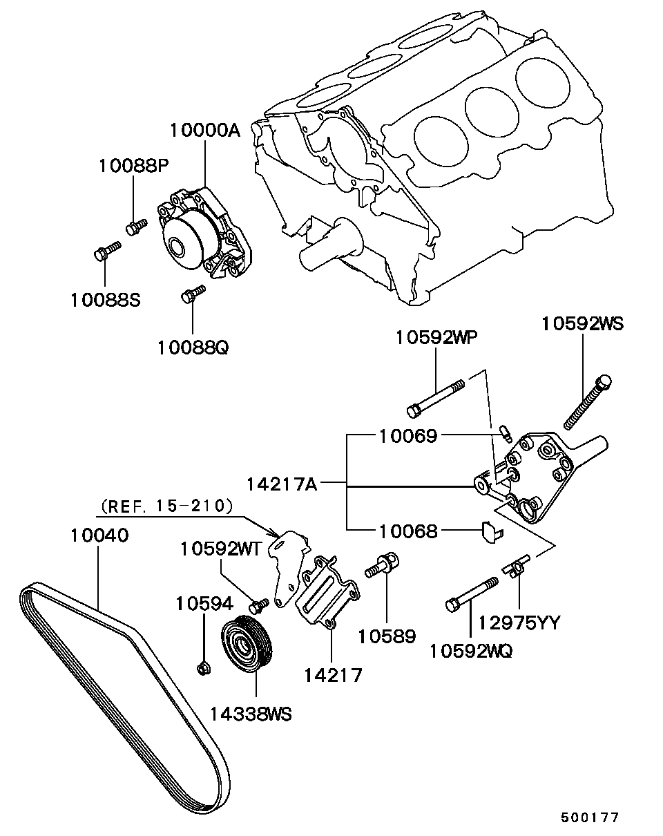 Mitsubishi MD184973 - Moniurahihna inparts.fi