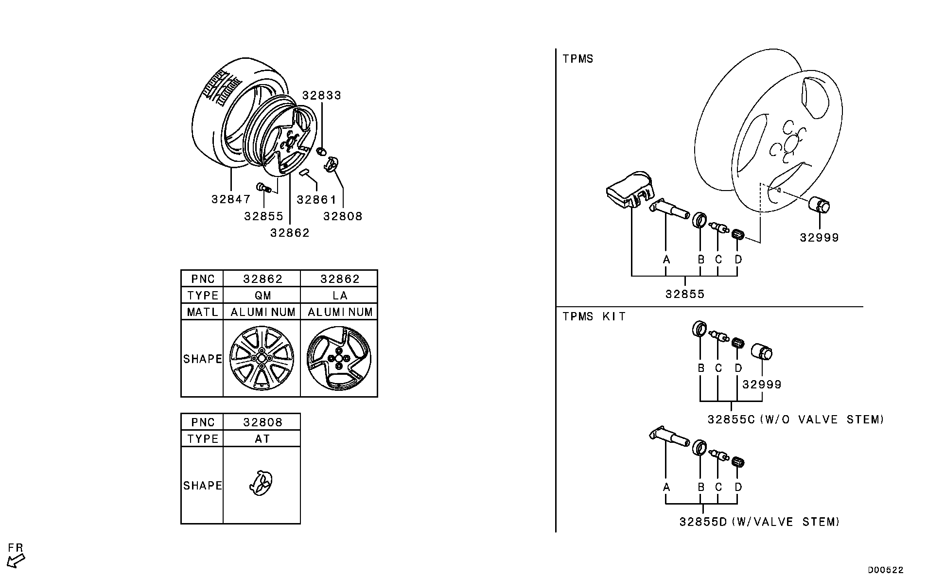 Mitsubishi 3880A008 - Pyörän mutteri inparts.fi