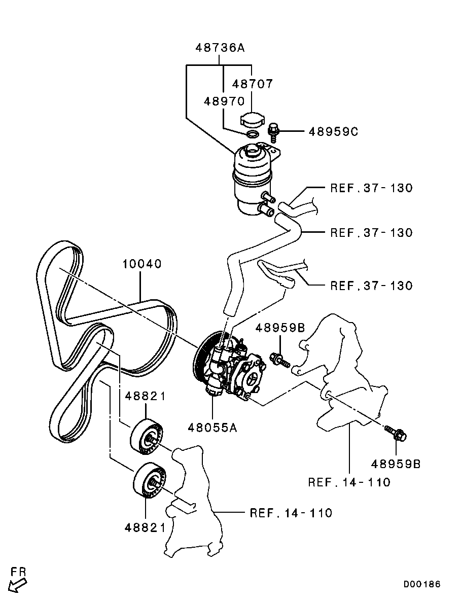 Mitsubishi 4451A090 - Moniurahihna inparts.fi