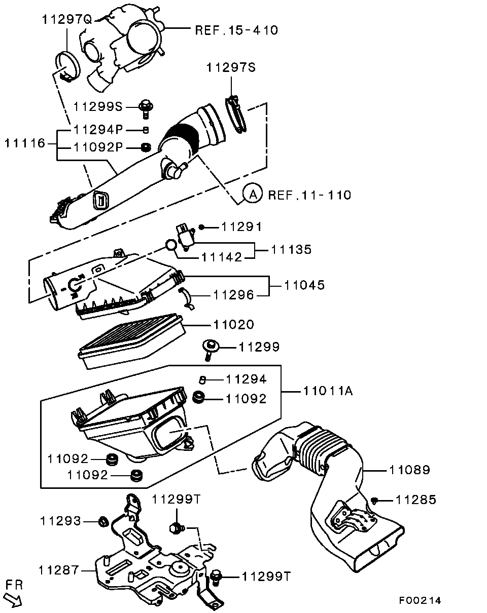 Mitsubishi 1525A021 - Ilmamassamittari inparts.fi