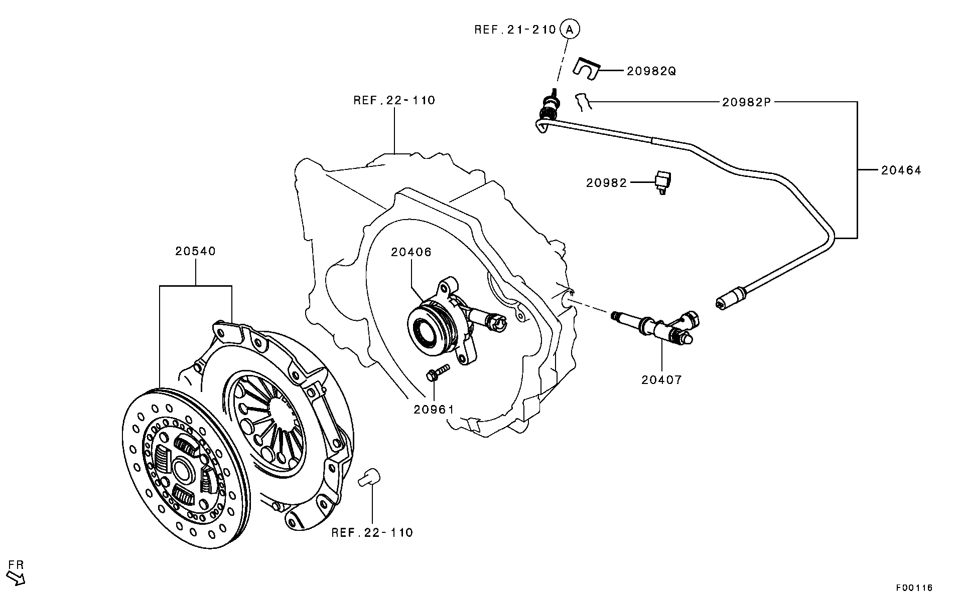 Mitsubishi 2324A078 - Irroitusmekanismi, kytkin inparts.fi