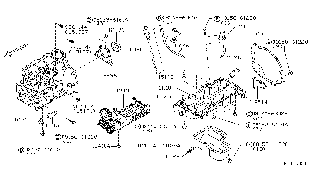 NISSAN 12279-AD200 - Akselitiiviste, kampiakseli inparts.fi