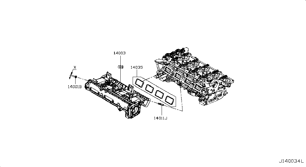 NISSAN 14035-00Q0E - Tiiviste, imusarja inparts.fi