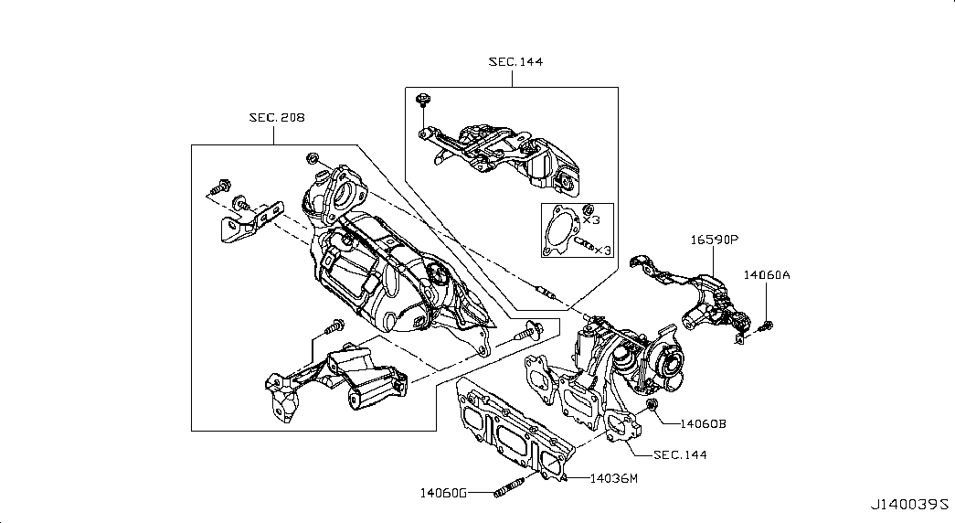 NISSAN 14036-00Q1A - Tiiviste, pakosarja inparts.fi