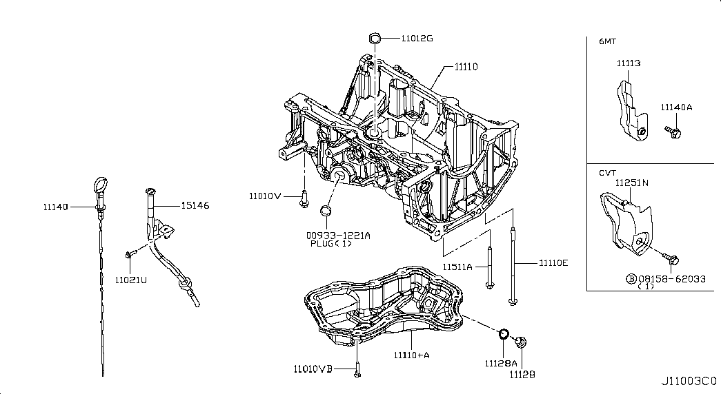 NISSAN 11110-00Q4B - Öljypohja inparts.fi
