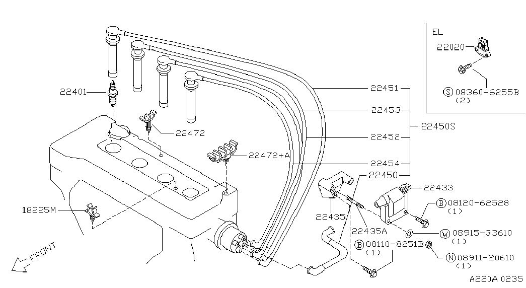 NISSAN 22433-51J10 - Sytytyspuola inparts.fi