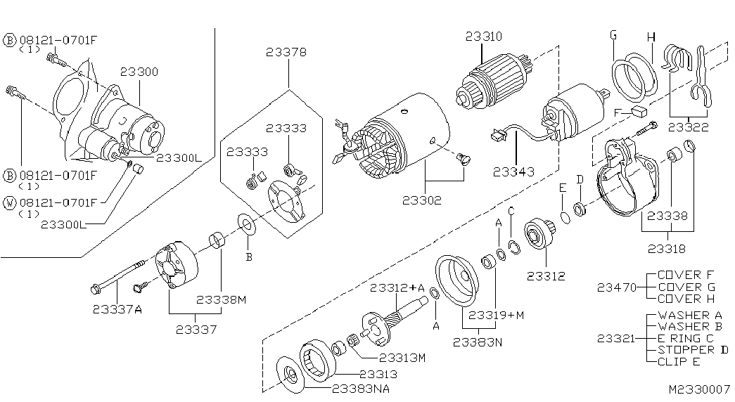 NISSAN 23300-4J606 - Käynnistinmoottori inparts.fi