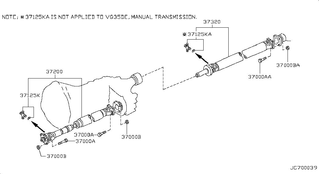 NISSAN 37126-0W725 - Nivel, pitkittäisakseli inparts.fi