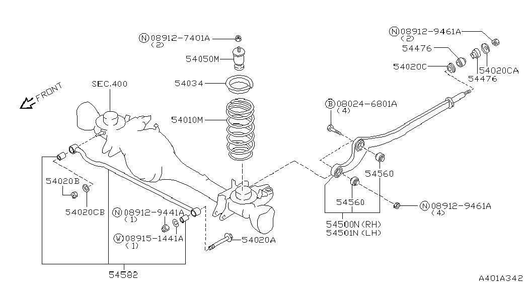 NISSAN 54476-VB000 - Tukivarren hela inparts.fi