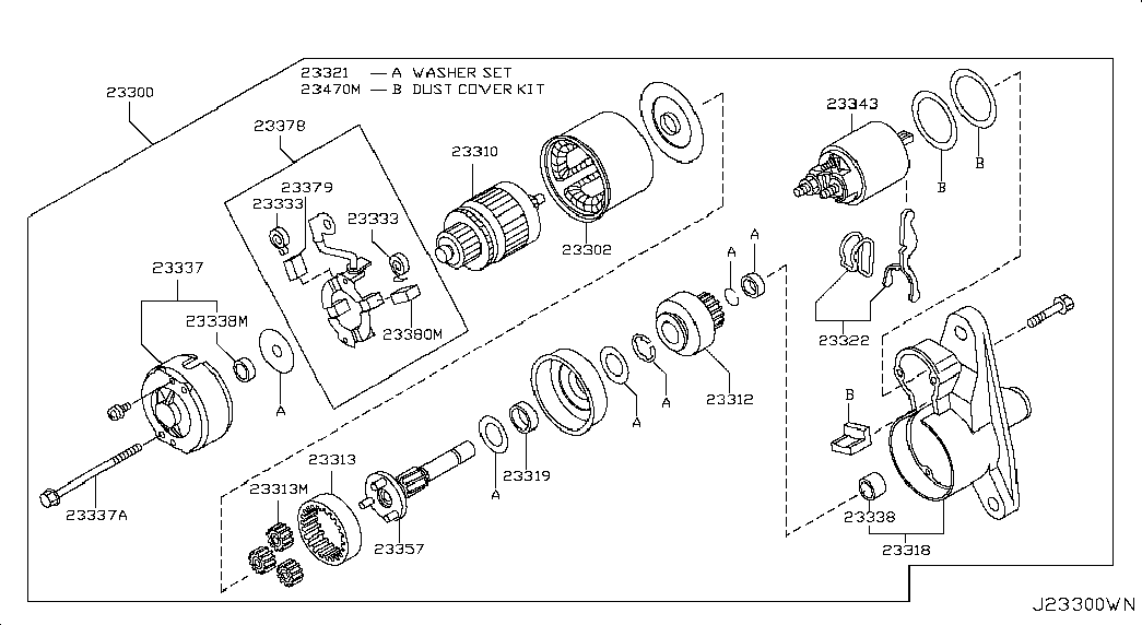 NISSAN 23300EN20B - Käynnistinmoottori inparts.fi