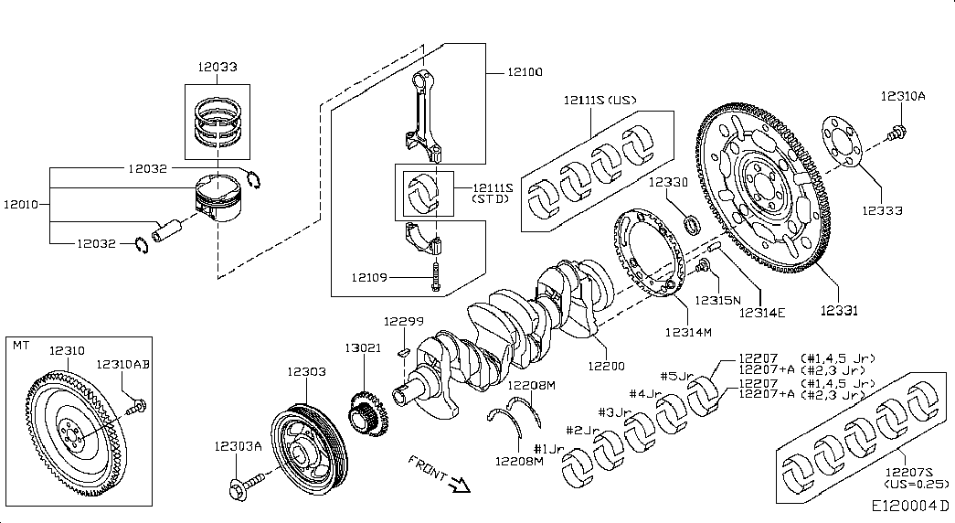 NISSAN 12215-CK800 - Runkolaakeri inparts.fi