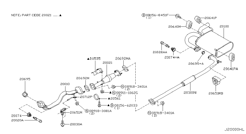 NISSAN 20018-8H700 - Katalysaattori inparts.fi