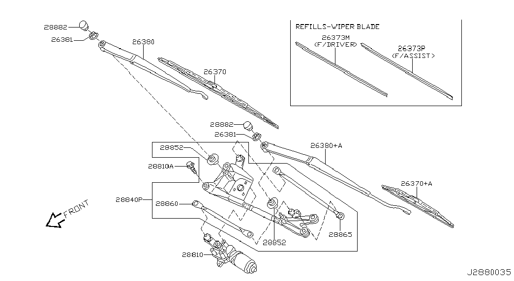 NISSAN 28882-50J00 - Pyyhkijänsulka inparts.fi