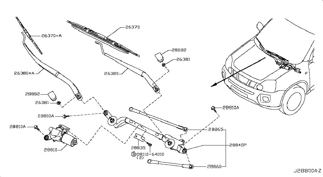 NISSAN 28891JG400 - Pyyhkijänsulka inparts.fi