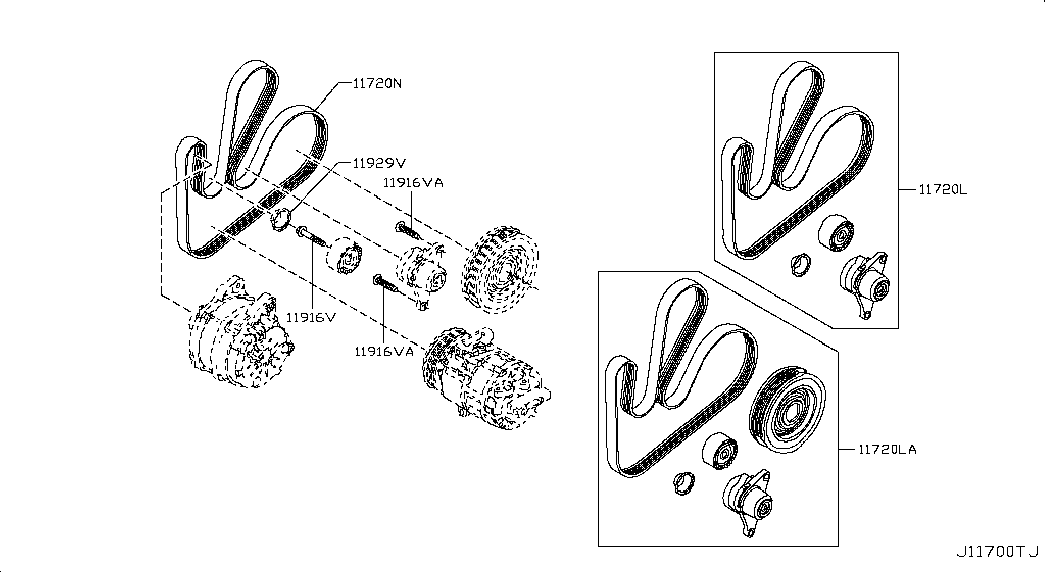 NISSAN 11720-00Q1P - Moniurahihnasarja inparts.fi