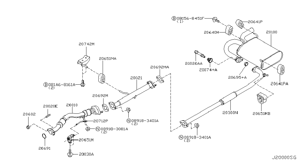 CITROËN 206064M420 - Ruuvi, pakoputkisto inparts.fi