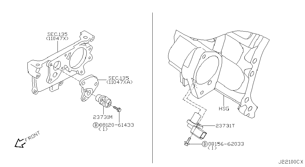 NISSAN 23731-AW410 - Impulssianturi, kampiakseli inparts.fi