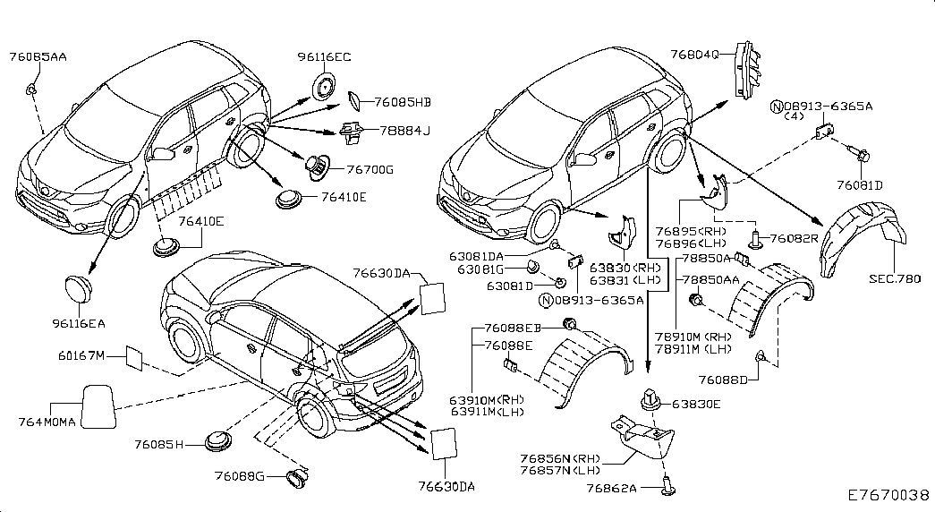 NISSAN 0113500QAA - Suoja / koristelista inparts.fi