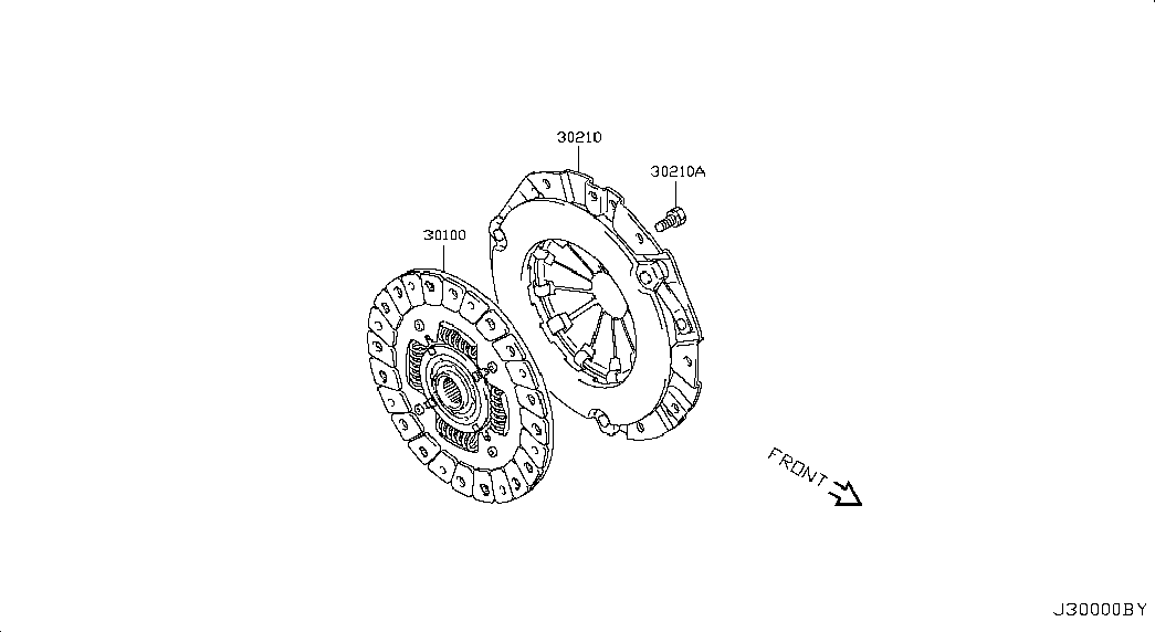 Suzuki 30100-4A00E - Kytkinlevy inparts.fi