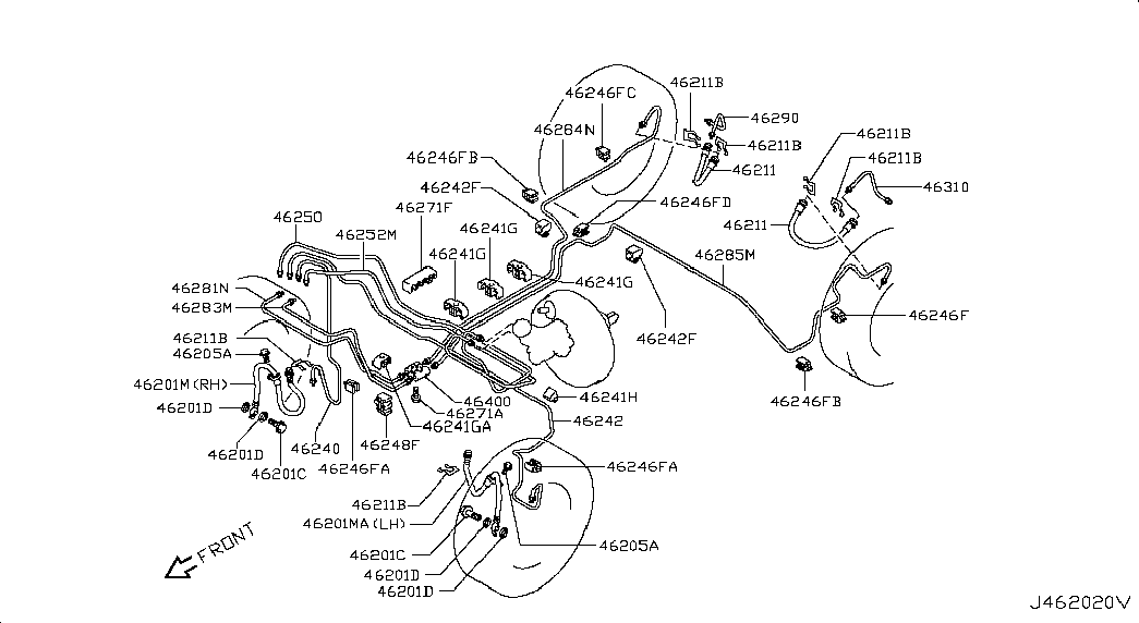 NISSAN 462014A00D - Jarruletku inparts.fi