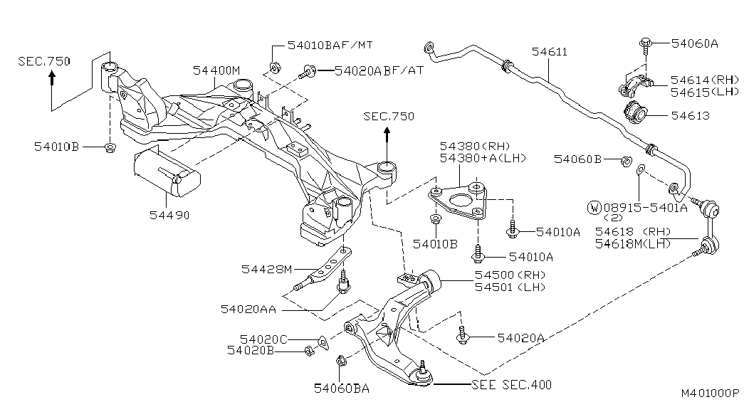 NISSAN 54668-BU70A - Tanko, kallistuksenvaimennin inparts.fi