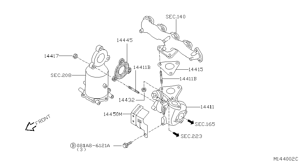 NISSAN 0121100151 - Mutteri, pakosarja inparts.fi