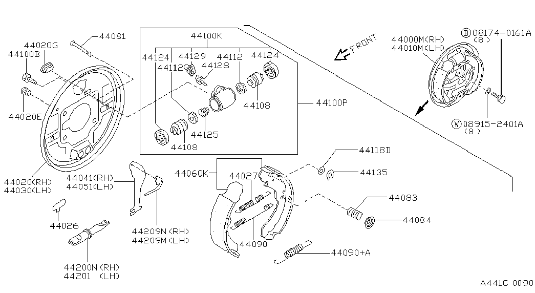 NISSAN 4406070N25 - Jarrukenkäsarja inparts.fi