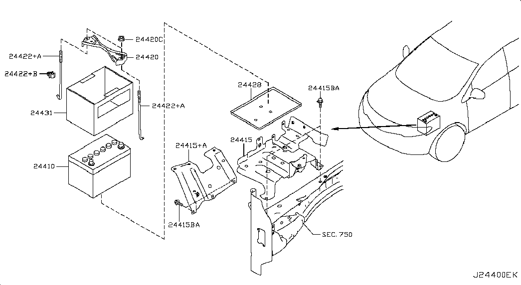 NISSAN 244101MA0A - Käynnistysakku inparts.fi