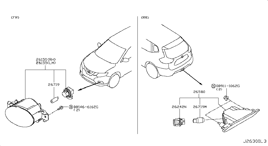 NISSAN B6296-89947 - Polttimo, mutkavalonheitin inparts.fi