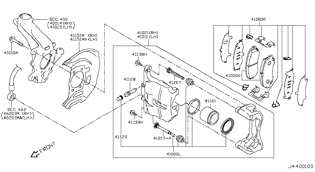 NISSAN 41001-4BA0A - Jarrusatula inparts.fi