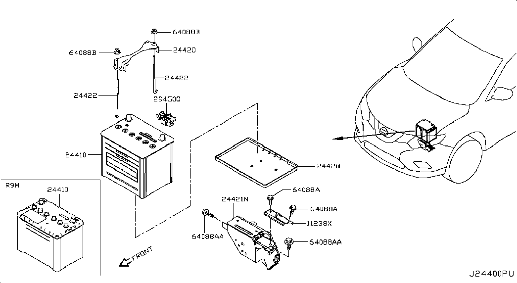 RENAULT 24410JD22A - Käynnistysakku inparts.fi