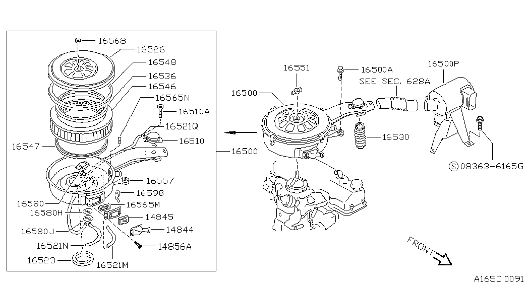 Subaru 16546-S0100 - Ilmansuodatin inparts.fi