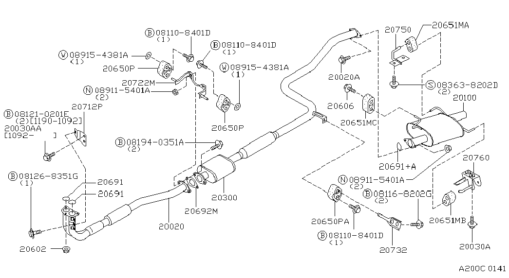 NISSAN 20650-52L00 - Laakerin holkki, vakaaja inparts.fi