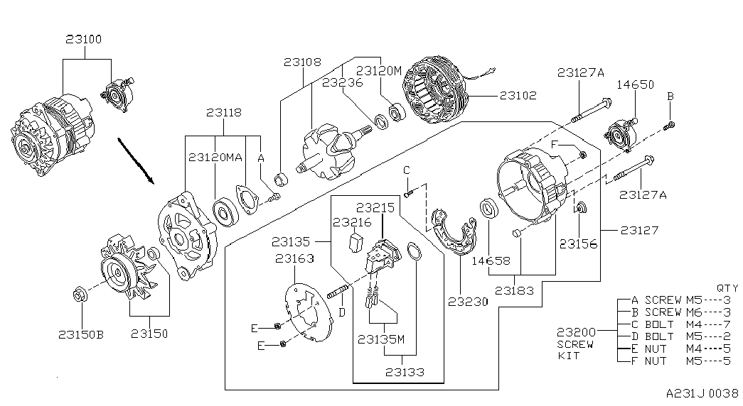 NISSAN 23120-58S00 - Laakeri inparts.fi