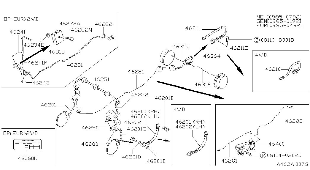 NISSAN 46211 31G11 - Jarruletku inparts.fi