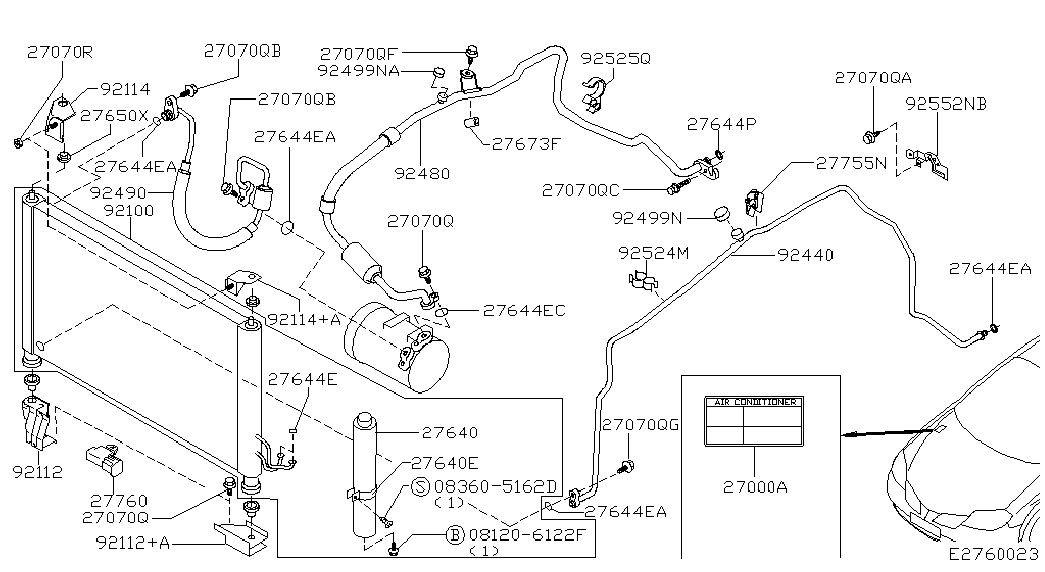 NISSAN 92131BM40A - Kuivain, ilmastointilaite inparts.fi