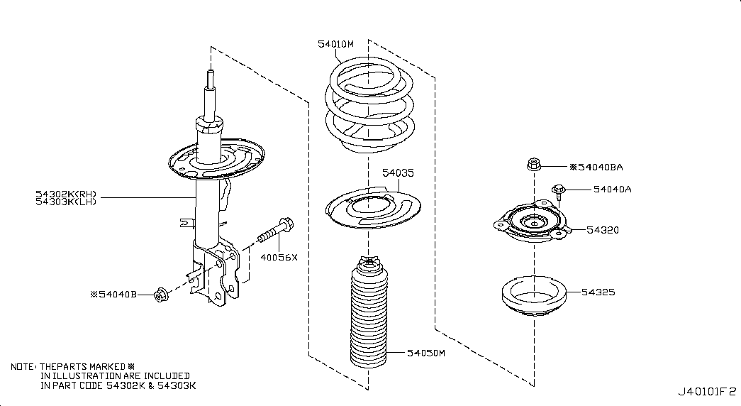 NISSAN 54325-JA000 - Jousijalan tukilaakeri inparts.fi