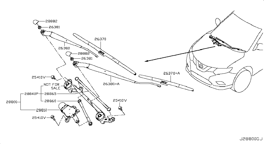 NISSAN 28890-4BG1A - Pyyhkijänsulka inparts.fi