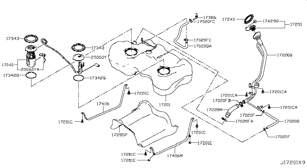 NISSAN 172515XA0A - Korkki, polttoainetankki inparts.fi