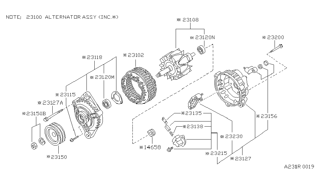 NISSAN 23100-22J10 - Laturi inparts.fi