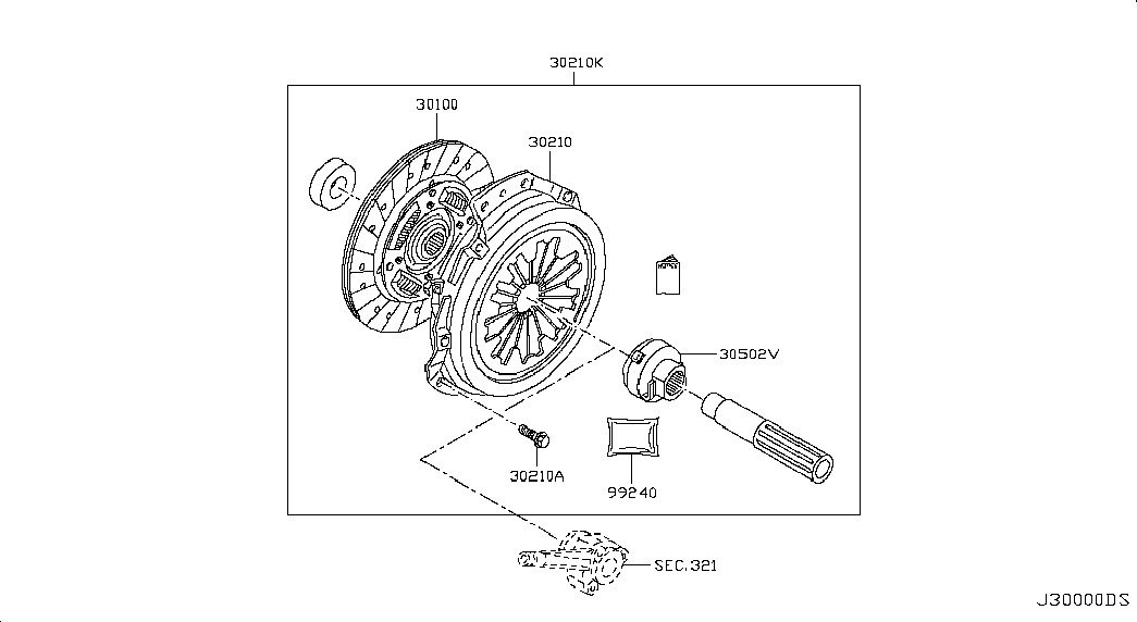 NISSAN 30100-00Q0F - Kytkinlevy inparts.fi