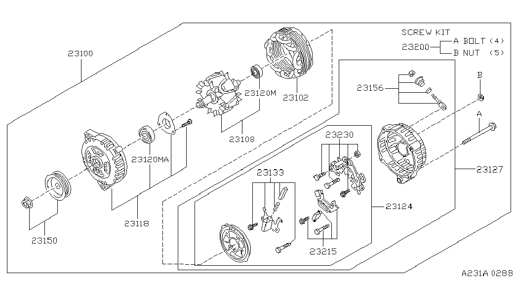 NISSAN 23100-31U00 - Laakeri inparts.fi