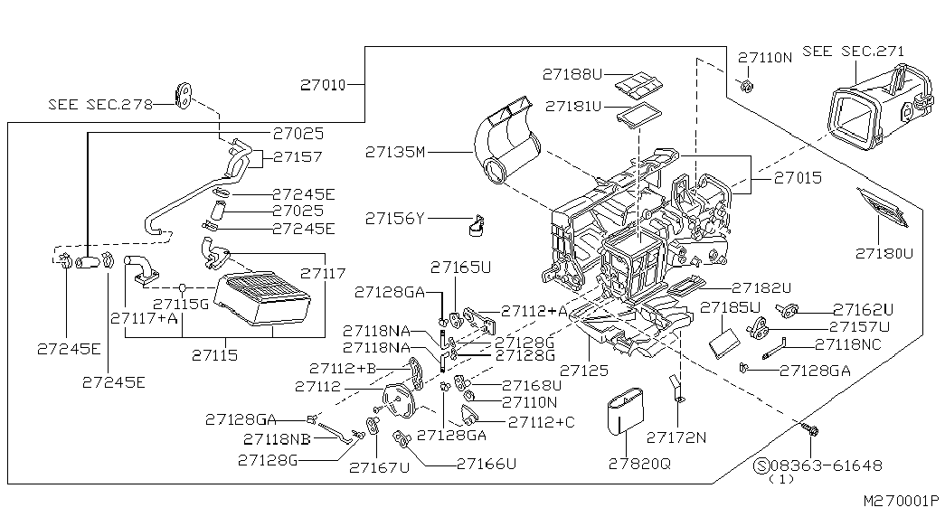 Mitsubishi 271407F001 - Lämmityslaitteen kenno inparts.fi